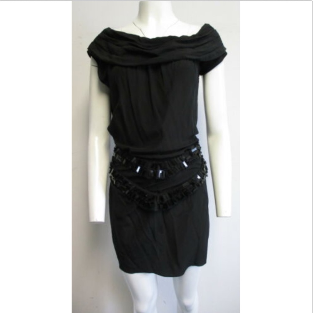 RICHARD CHAI LOVE black silk mini dress sz 8